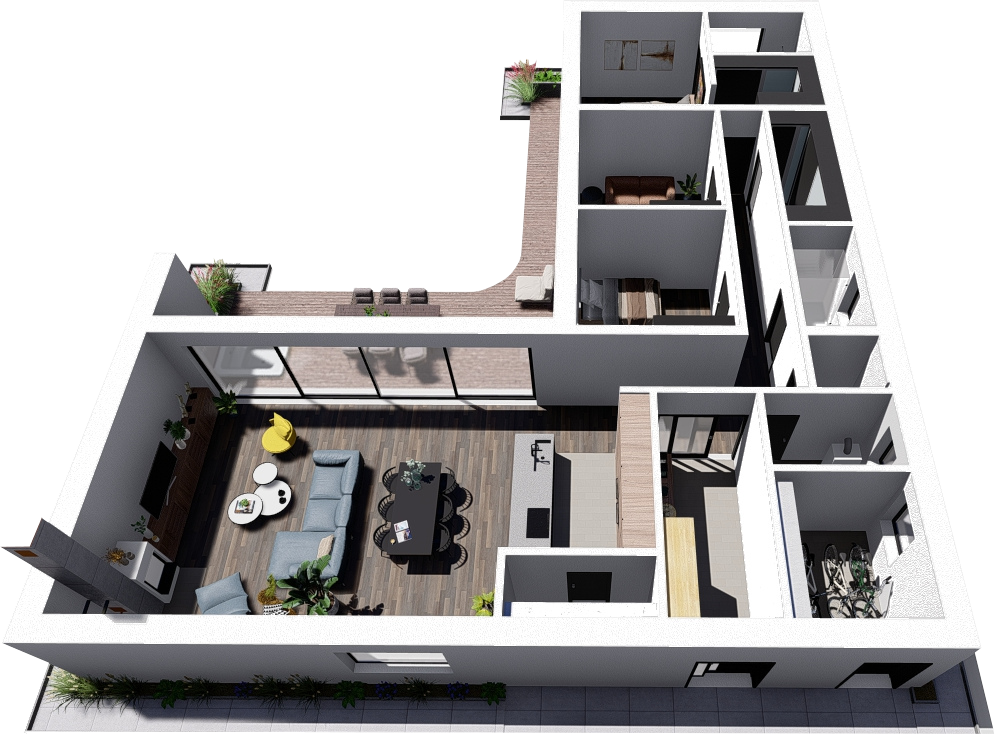 Štvorizbový dom s rozlohou 154 m2